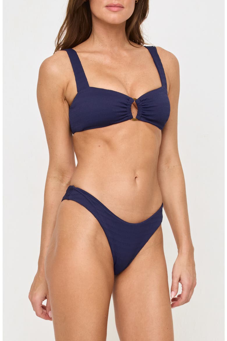Willow Pucker Textured Bikini Top, Alternate, color, MIDNIGHT BLUE