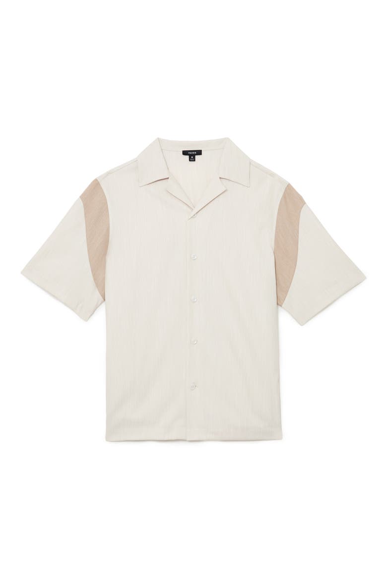 Fortuna Short Sleeve Button-Up Shirt, Alternate, color, OATMEAL
