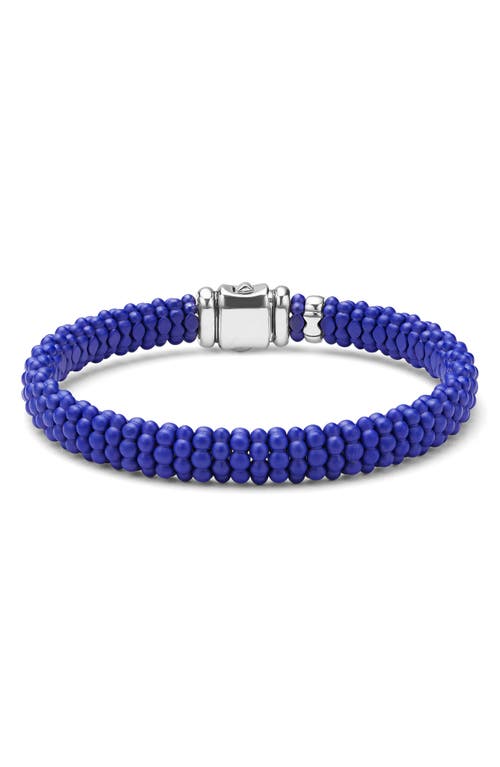 Lagos Anthem Ceramic Caviar Bracelet In Blue
