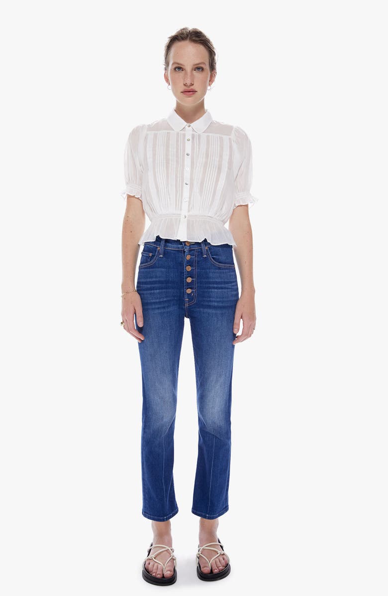 MOTHER Pins & Needles Cotton Button-Up Top, Alternate, color, 