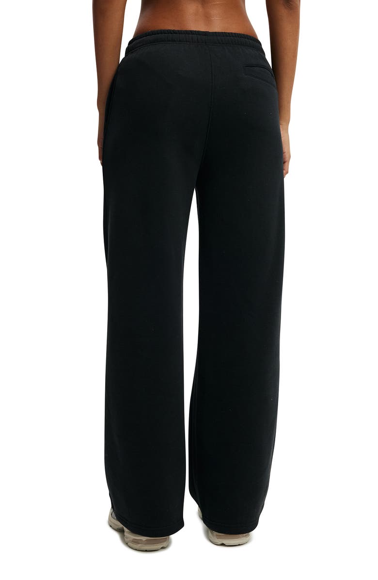 COTTON ON BODY Women's Active Plush Essential Straight Leg Sweatpant, Alternate, color, Black