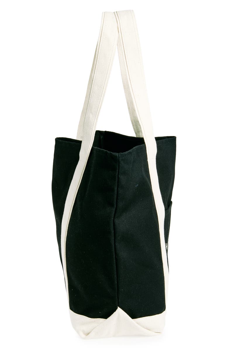 Museum of Peace & Quiet Wordmark Canvas Boat Tote, Alternate, color, Black