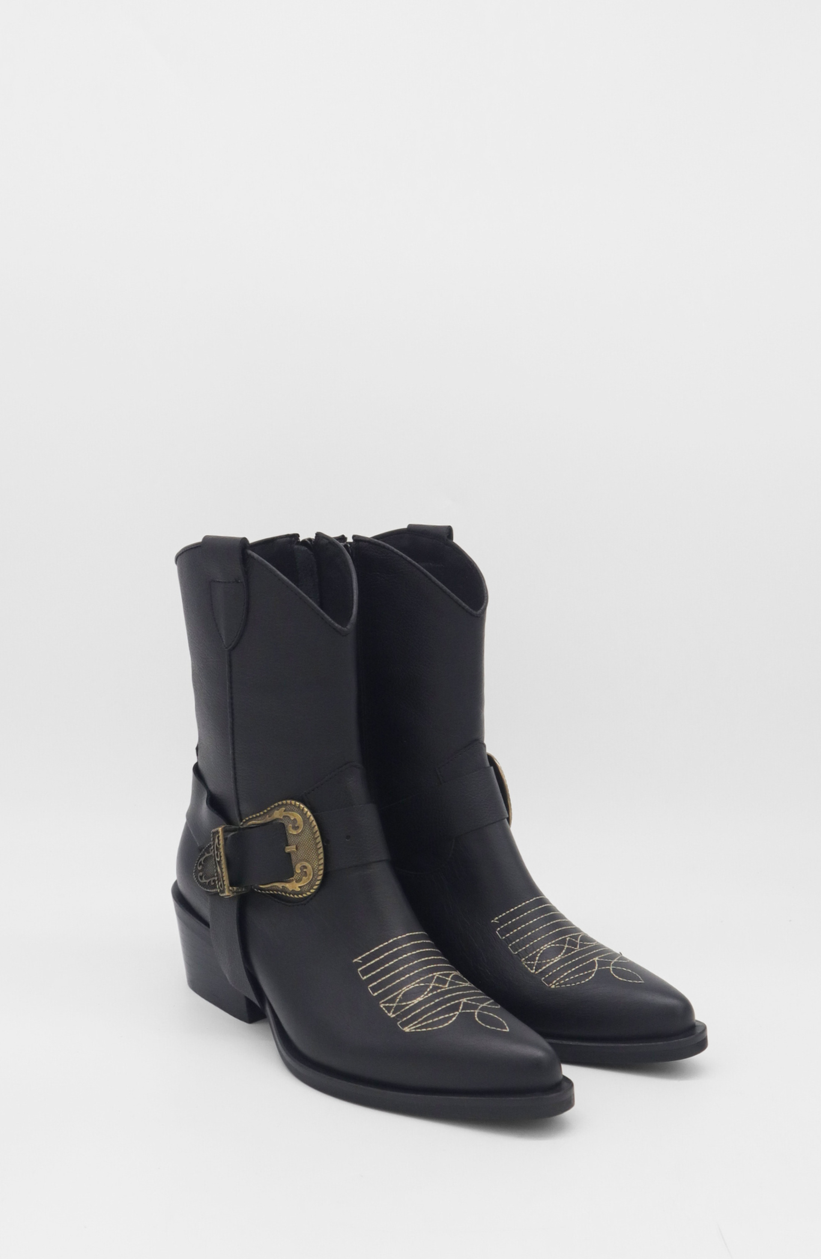 STIVALI NEW YORK Juniper Western Cowboy Boots, Alternate, color, Black
