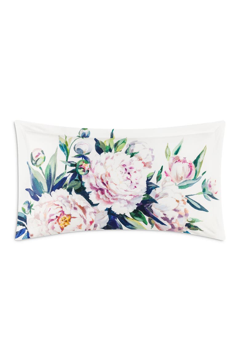 Peonia Pillow Case, Alternate, color, Blue