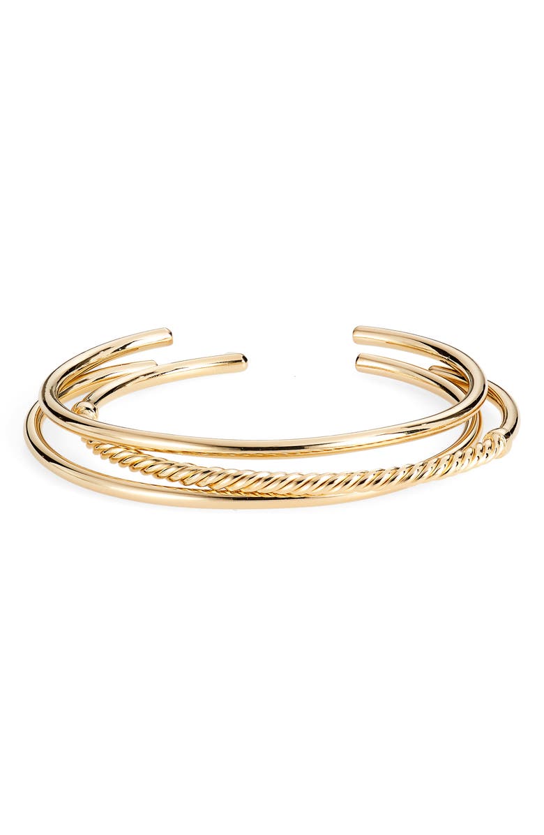 SOKO Uzi Set of 3 Bangle Bracelets, Main, color, Gold