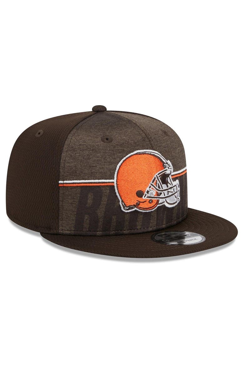 Men's New Era Brown Cleveland Browns 2023 NFL Training Camp 9FIFTY Snapback Hat, Alternate, color, Brown