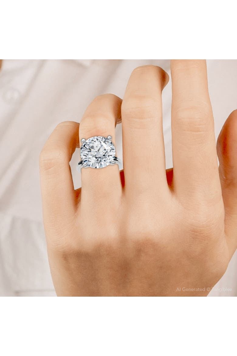 Certified 9Ct Aurora Solitaire Diamond Engagement Ring Lab Grown, Alternate, color, Platinum