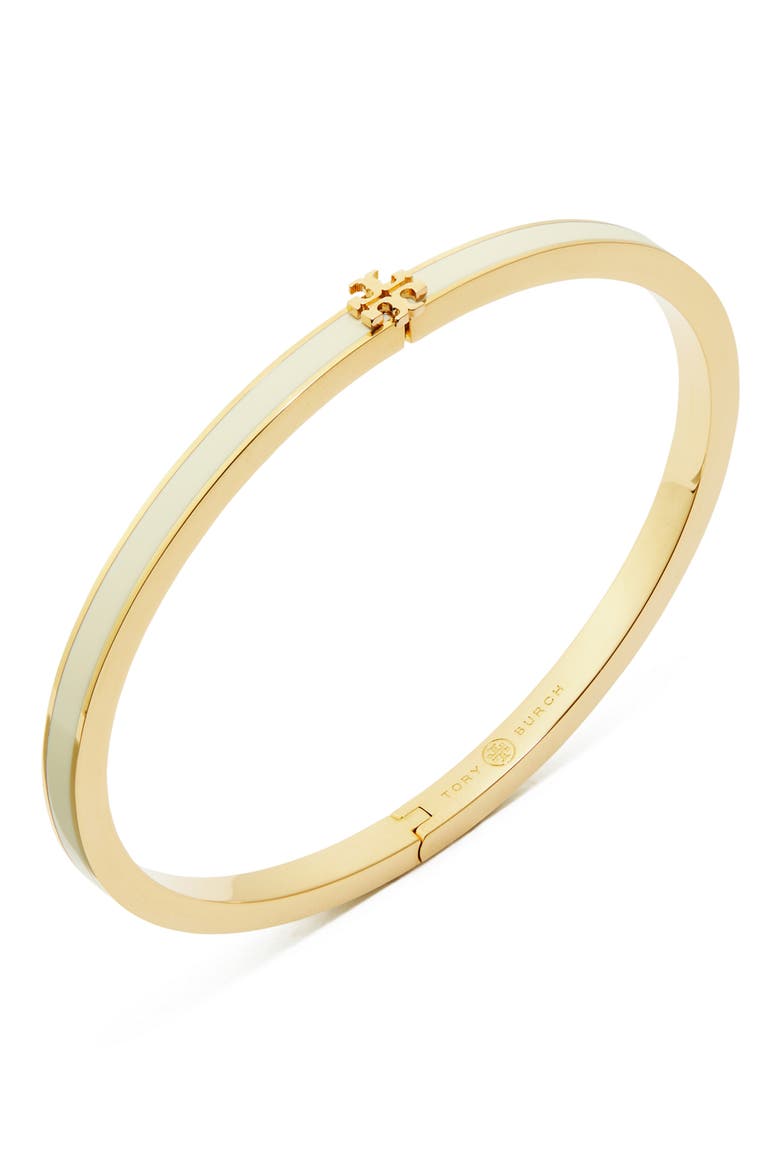 Thin Icon Enamel Bracelet, Alternate, color, TORY GOLD / NEW IVORY