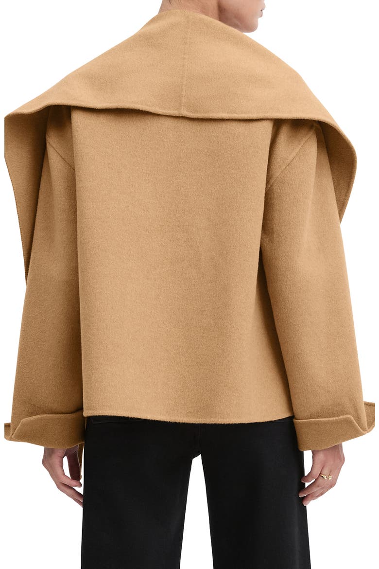 The Jamie Wool Blend Scarf Coat, Alternate, color, CAMEL