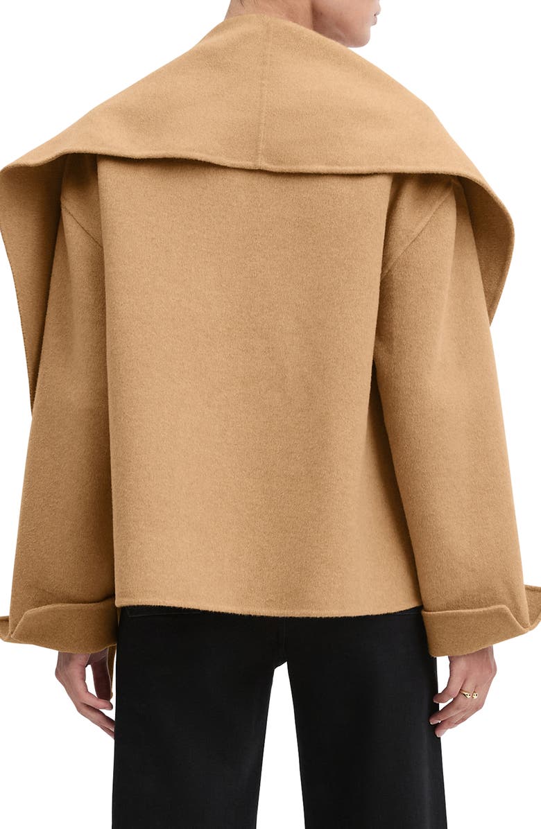 Favorite Daughter The Jamie Wool Blend Scarf Coat, Alternate, color, Camel