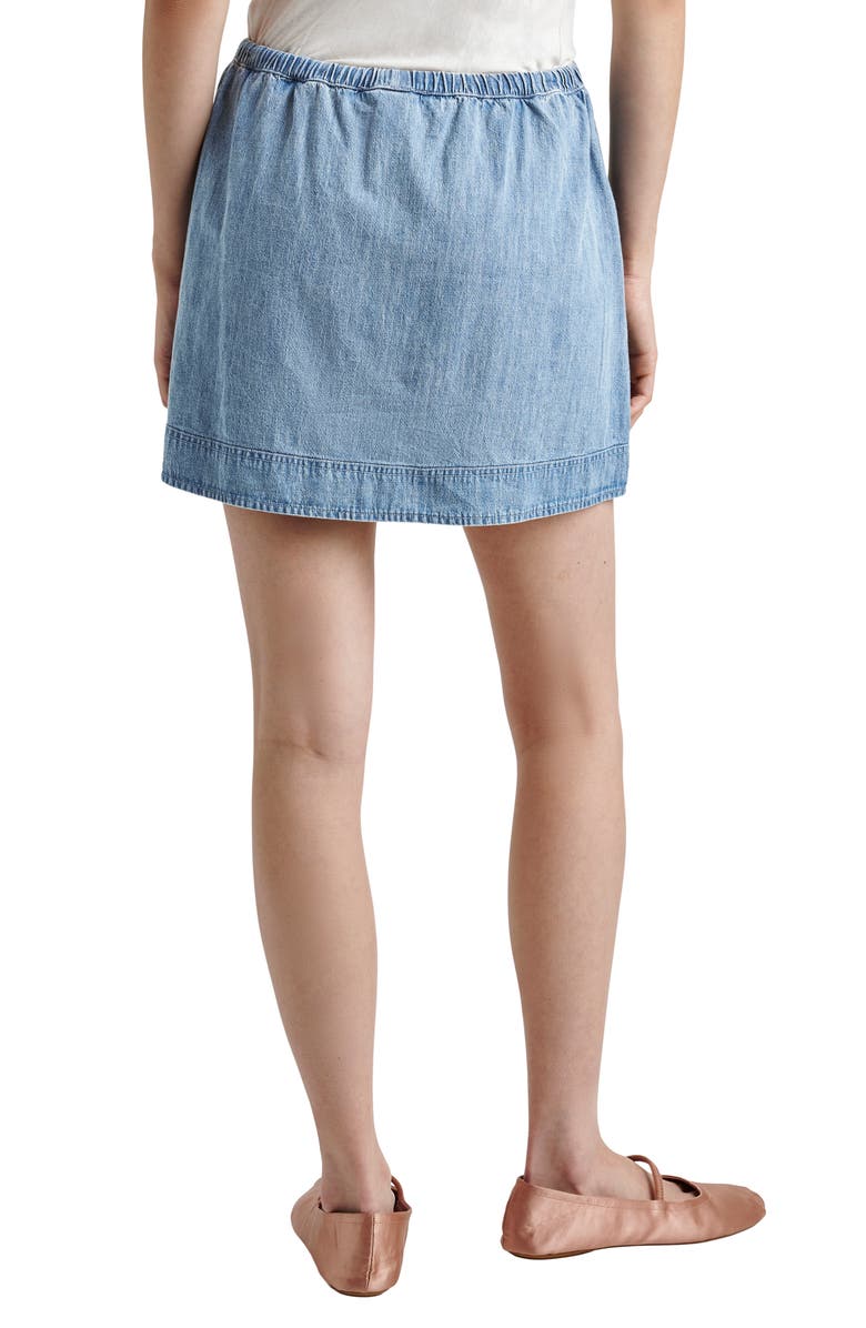 Splendid Alice Denim Drawstring Waist Miniskirt, Alternate, color,