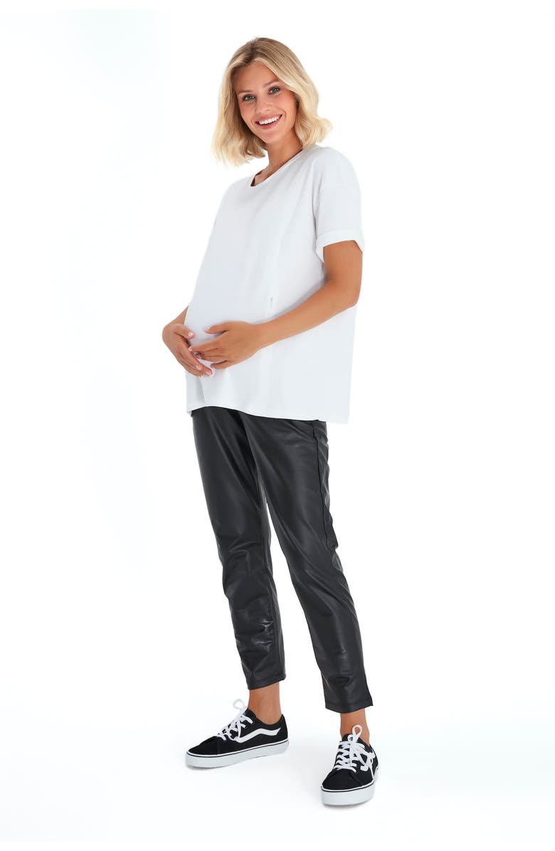 Accouchée Anytime Anywhere Side Zip Maternity/Nursing T-Shirt, Main, color, White