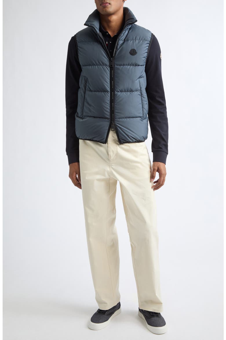 Gabas Down Puffer Vest, Alternate, color, DARK GULL GRAY