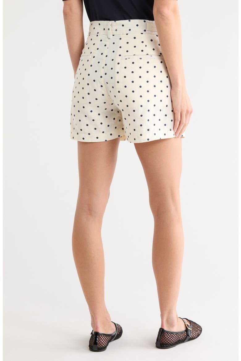 Taylor Linen Shorts, Alternate, color, POLKA DOTS