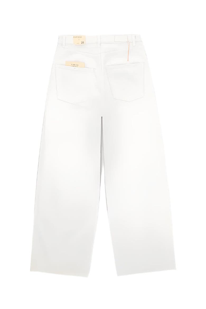 Jaron Wide-Leg Bull Cotton Trousers, Alternate, color, WHITE