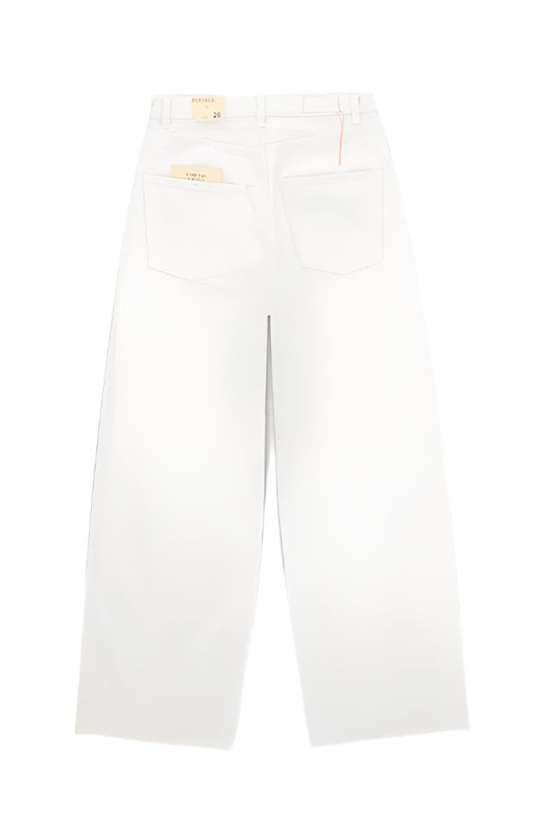Fortela Jaron Wide-Leg Bull Cotton Trousers, Alternate, color, White