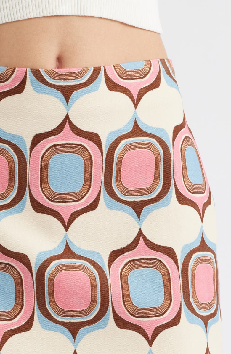 MANGO Jane Print Miniskirt, Alternate, color, Pastel Pink