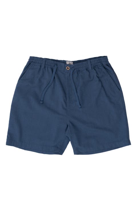 Linen & Cotton Blend Shorts