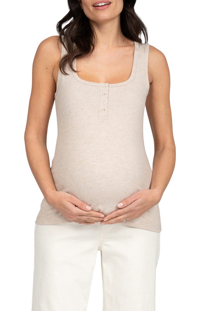 Seraphine Knit Henley Maternity Tank, Main, color,
