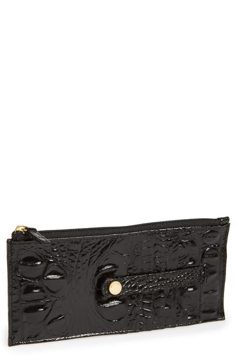 Melbourne Croc Embossed Leather Card Wallet