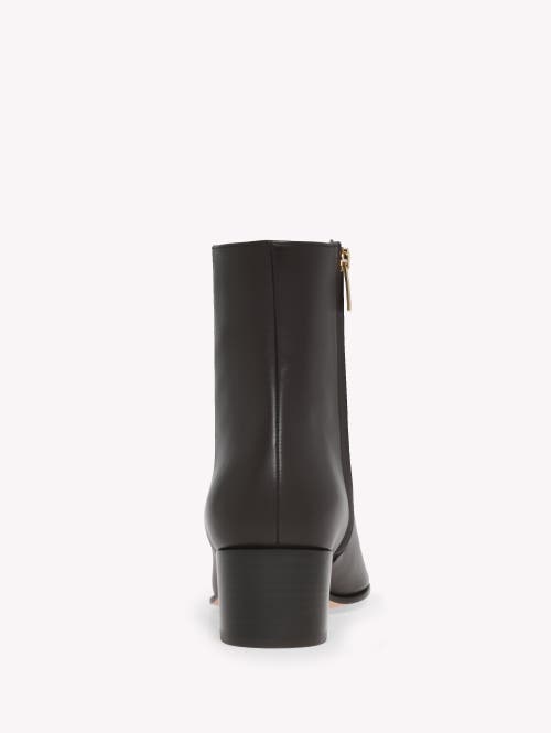 Gianvito Rossi Glove Leather Block-heel Booties In Brown