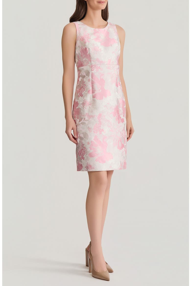 Seamed Empire Waist Sheath Dress, Alternate, color, TUTU PINK MULTI
