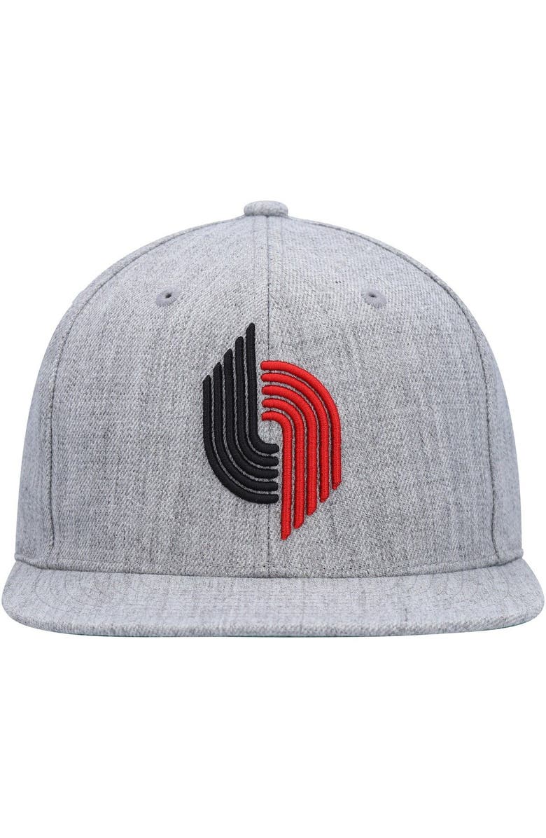 Mitchell & Ness Men's Mitchell & Ness Heather Gray Portland Trail Blazers Hardwood Classics 2.0 Snapback Hat, Alternate, color, Heather Gray