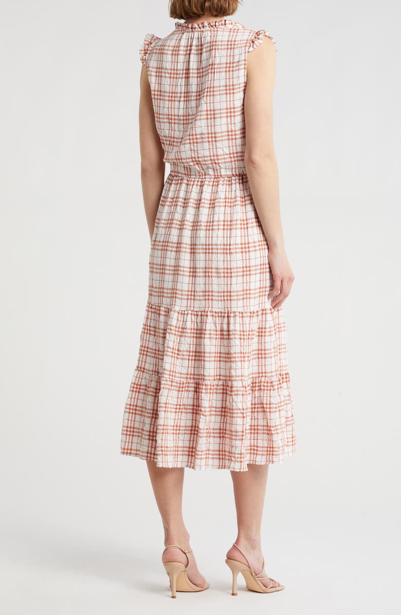 Julia Jordan Ruffle Plaid Dress, Alternate, color, 