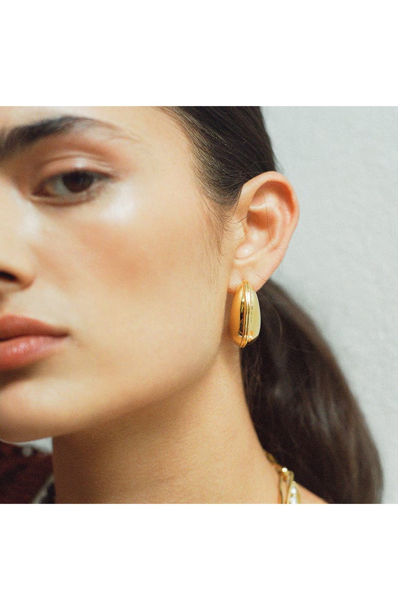 Missoma Large Ridge Dome Hoop Earrings, Alternate, color, 