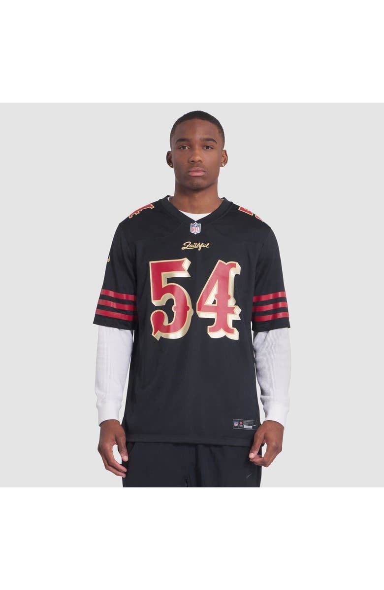 Nike Men's Nike Fred Warner Black San Francisco 49ers 2025 Rivalries Collection Game Jersey, Alternate, color, Black