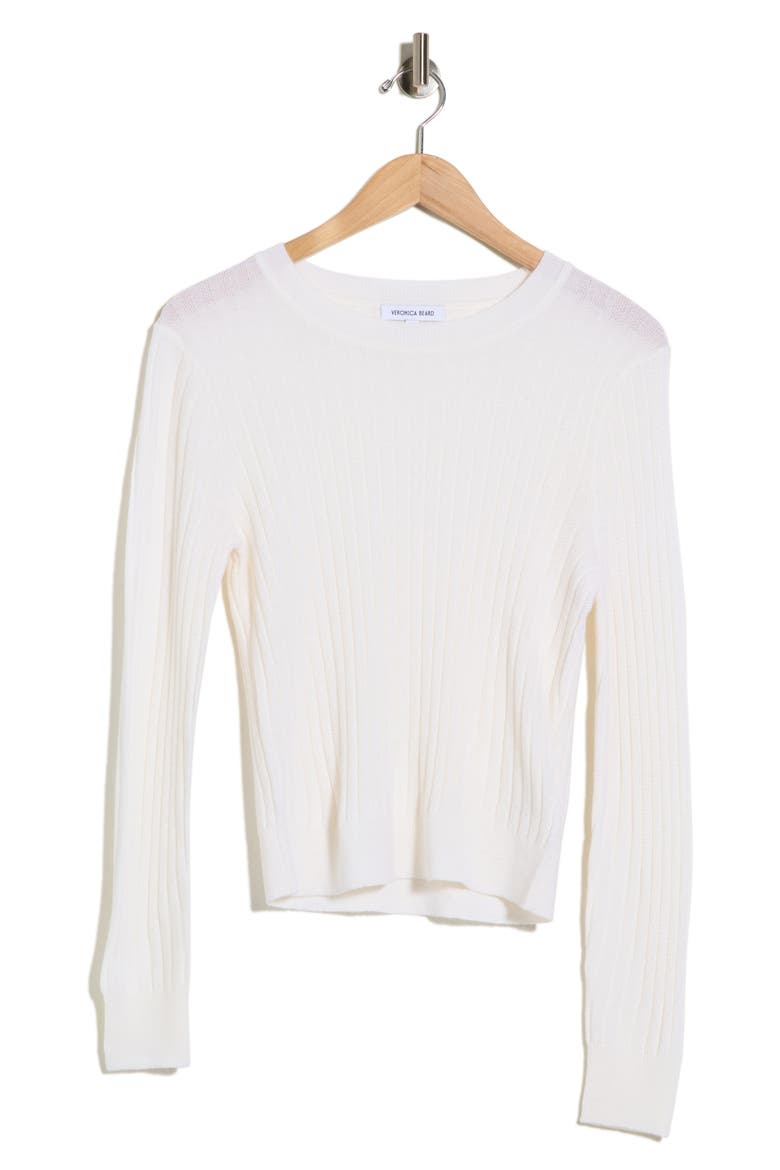 Cheval Merino Wool Crewneck Sweater, Alternate, color, IVORY