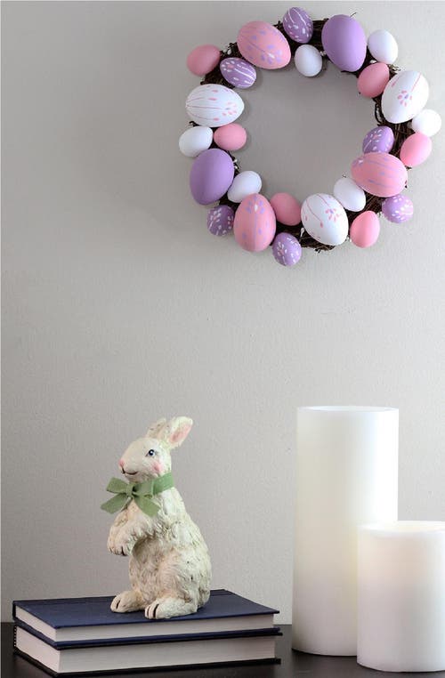 Shop Northlight 10" Pastel Pink, Purple And White Easter Egg Spring Wreath