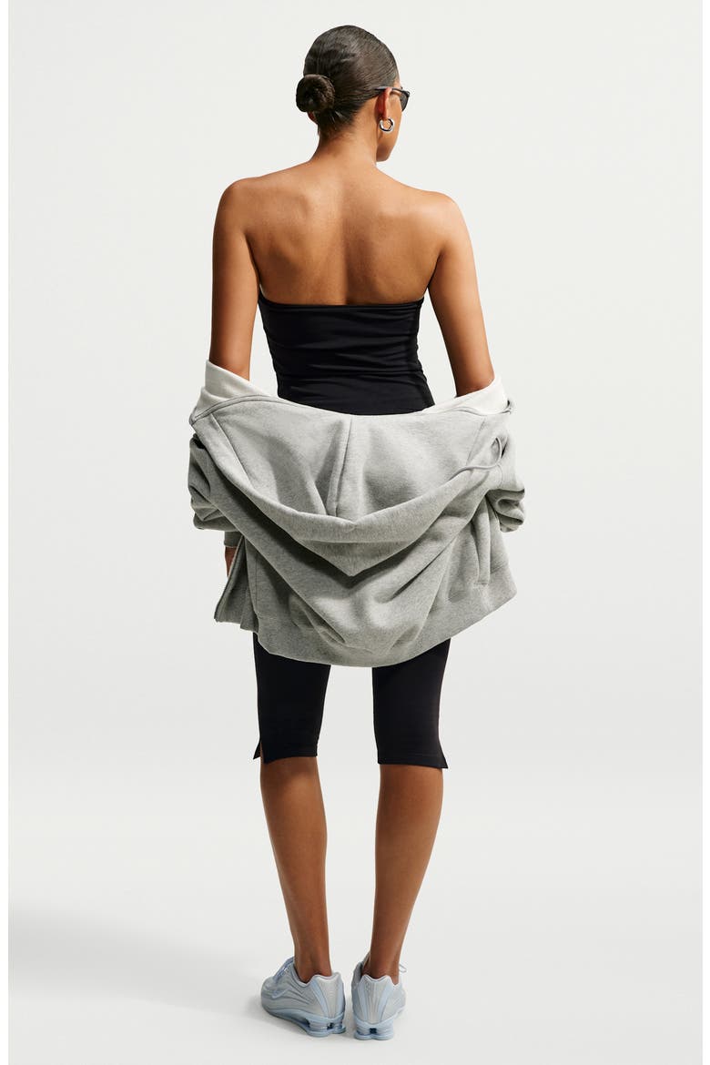 Performance Strapless Tube Top, Alternate, color, BLACK/ METALLIC SILVER
