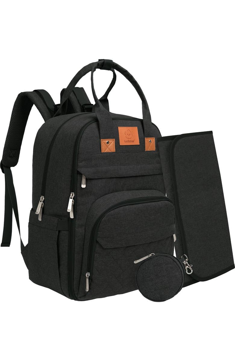 KeaBabies Rove Diaper Bag, Main, color, Trendy Black