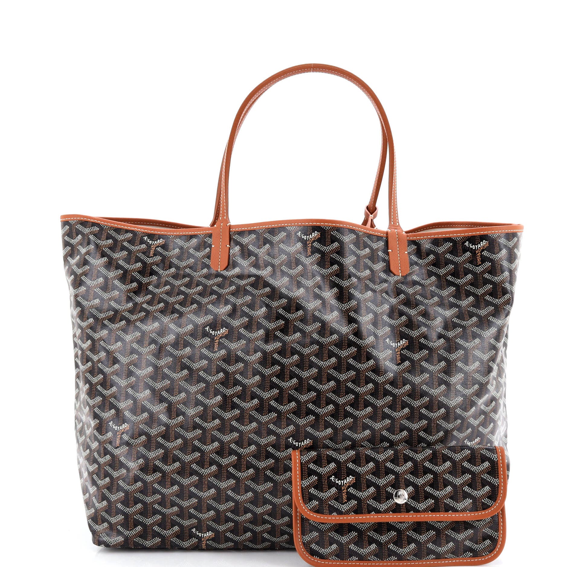 Pre-Owned Goyard Saint Louis Tote Coated Canvas GM, Alternate, color, Brown