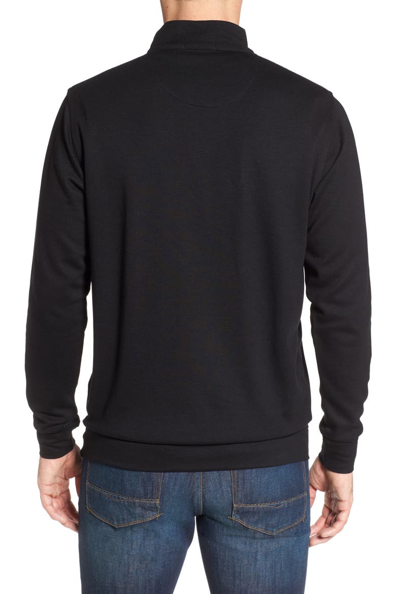 Crown Comfort Jersey Quarter Zip Pullover, Alternate, color, BLACK