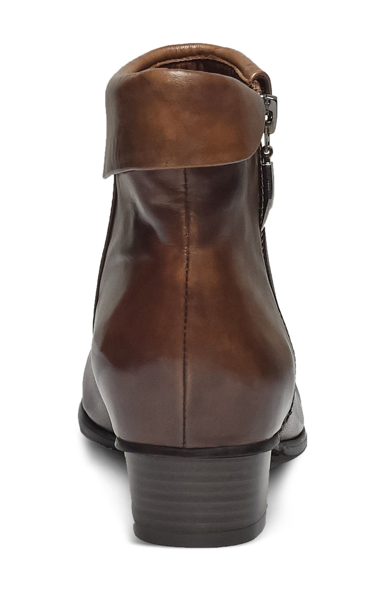Stockholm Foldover Cuff Bootie, Alternate, color, BROWN