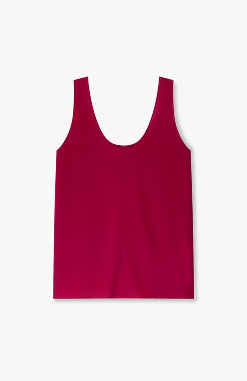 Another Tomorrow Silk Tank In Magenta