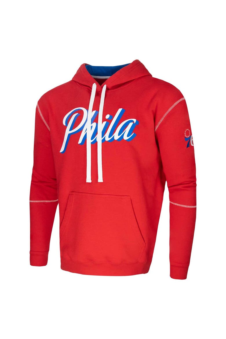 Unisex Red Stadium Essentials Philadelphia 76ers Monument Pullover Hoodie, Alternate, color, Red