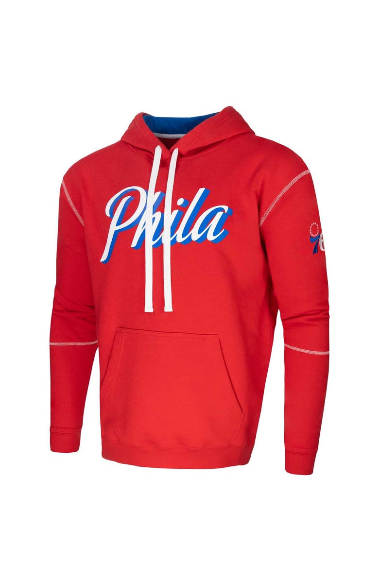 Stadium Essentials Unisex Red Stadium Essentials Philadelphia 76ers Monument Pullover Hoodie, Alternate, color, Red
