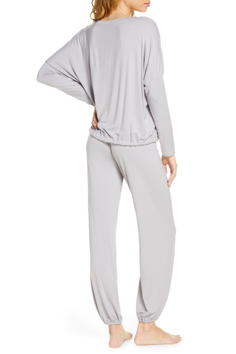 Vera Slouchy Pajamas, Alternate, color, SLATE/ IVORY