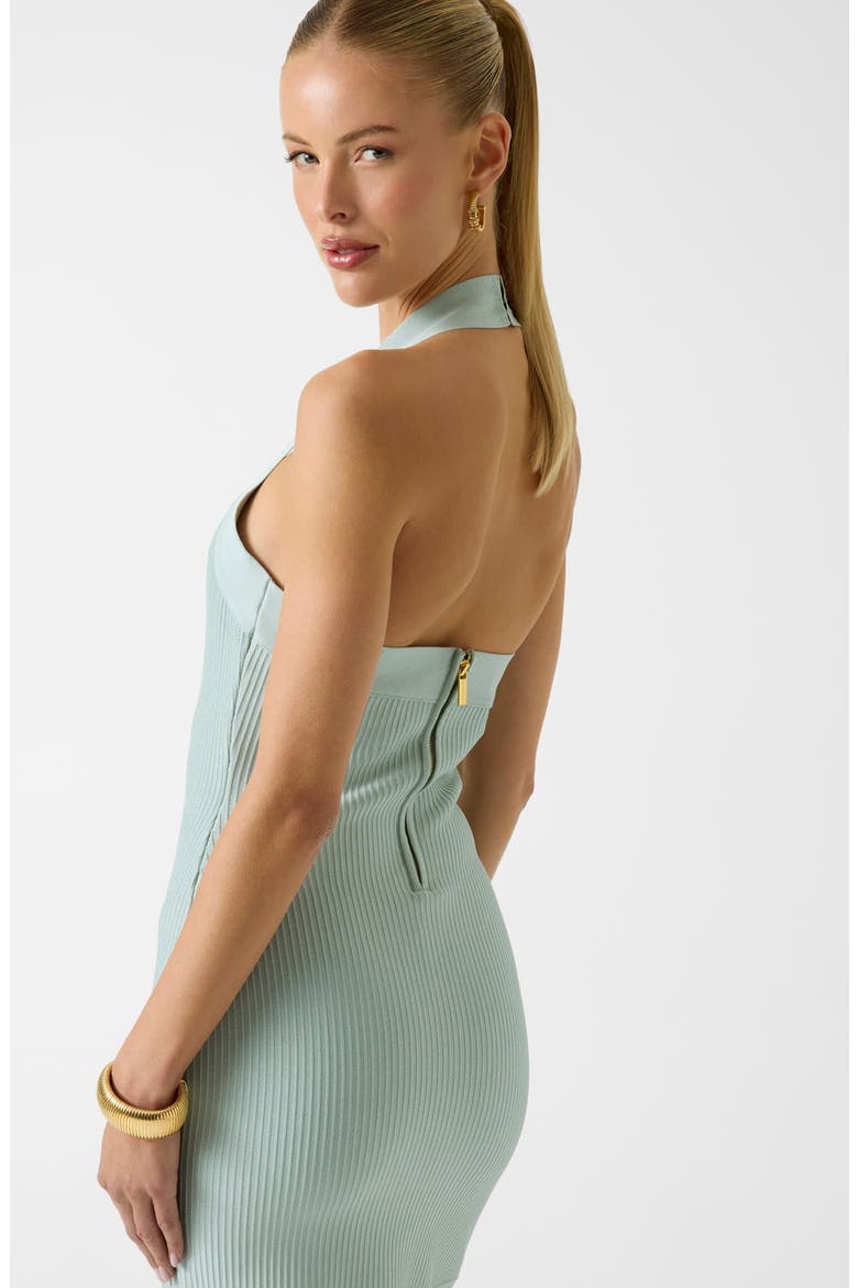 Jenny Rib Halter Midi Dress, Alternate, color, LIGHT BLUE