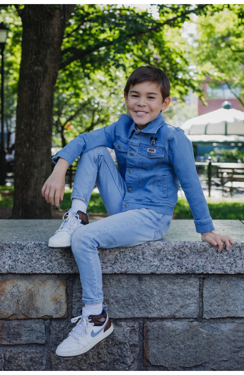 Disney Mickey Mouse & Friends Denim Jacket, Alternate, color, Mickey Mouse Blue