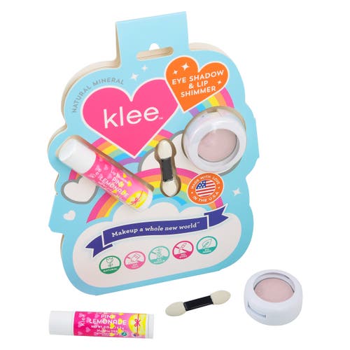 Klee Naturals Primrose Shimmer - Kids' Eye Shadow and Lip Shimmer Set in Pink 