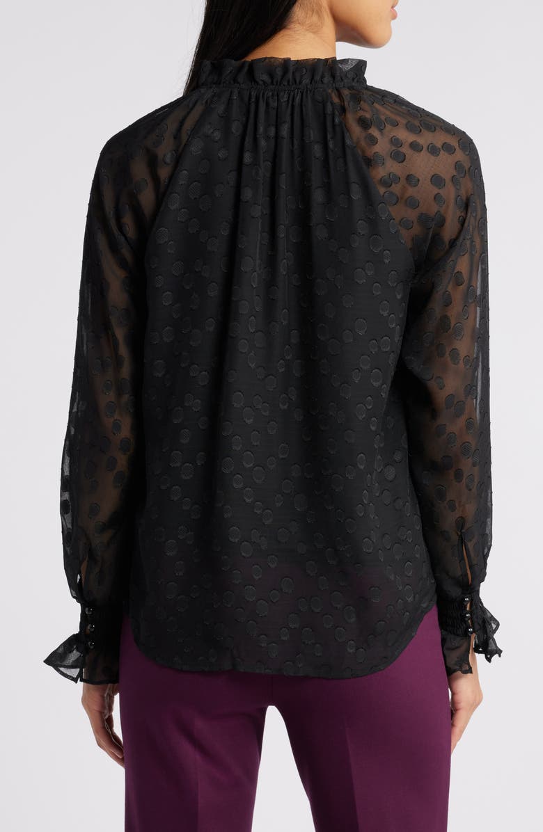 Anne Klein Ruffle Trim Shirt, Alternate, color, 