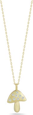 SPHERA MILANO CZ Mushroom Pendant Necklace