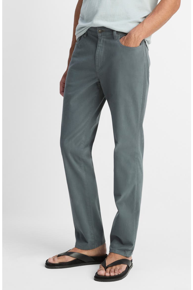 Dylan Slim Fit Peached Stretch Cotton Pants, Alternate, color, HARBOR BLUE