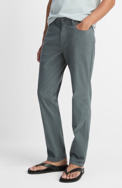 Vince Dylan Slim Fit Peached Stretch Cotton Pants In Green