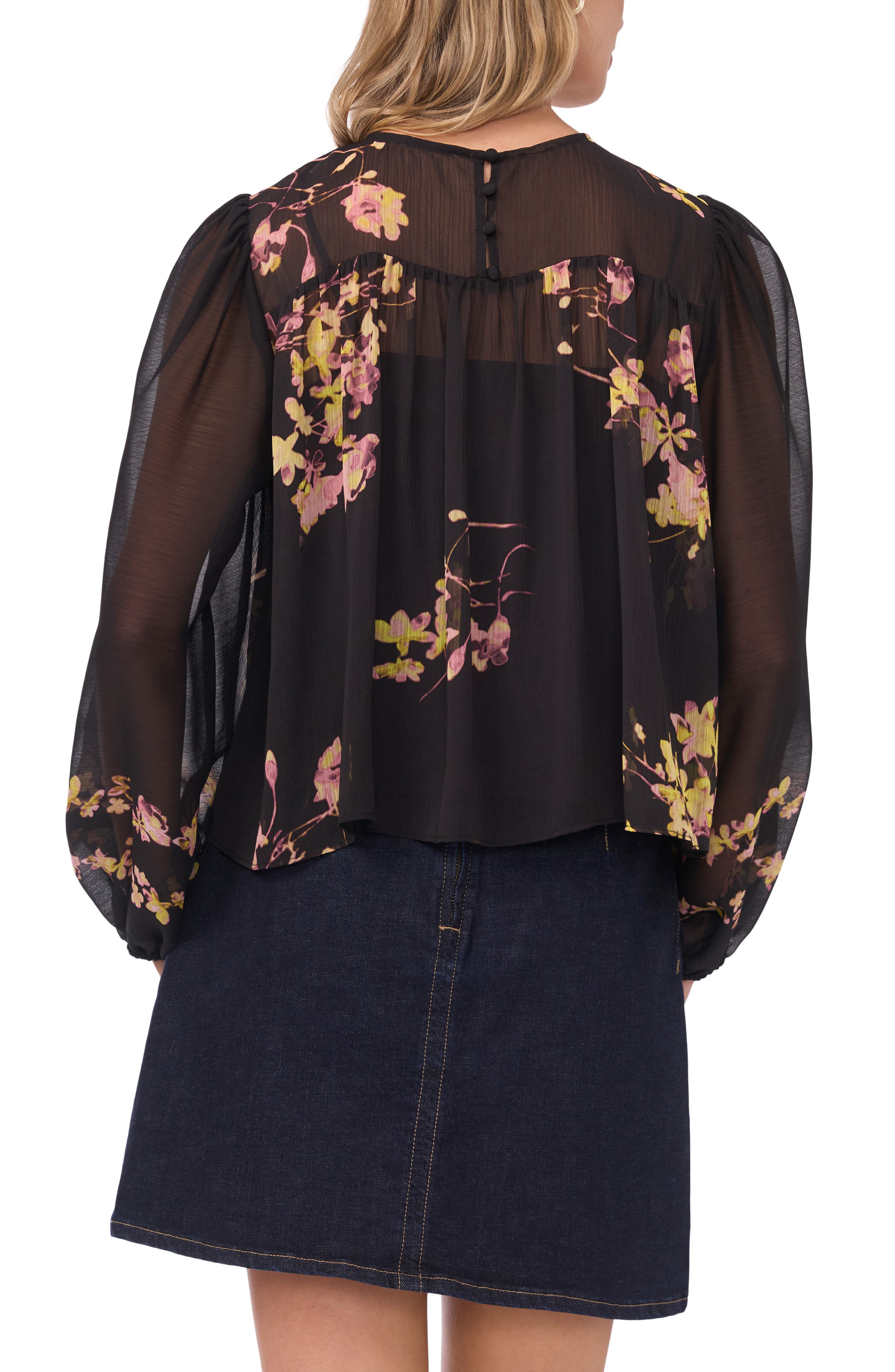 Floral Pleat Front Top - image 2