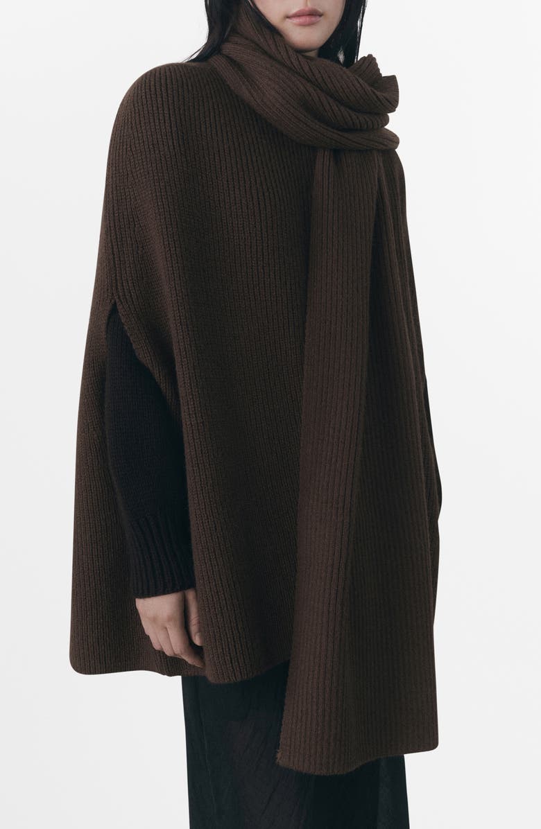 MANGO Scarf Detail Cape Cardigan, Main, color,